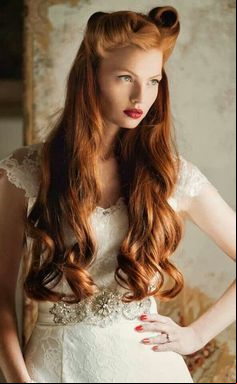 red hair victory rolls lovely long hair this is the hairstyle i like
